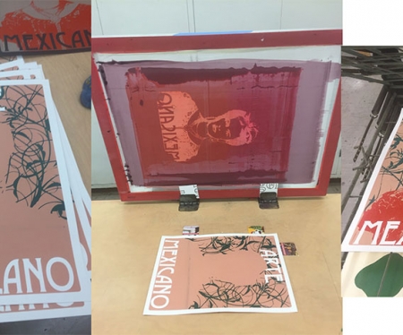 frida kahlo screen print