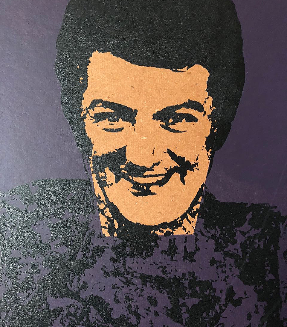 Liberace screen print - no frame - close up