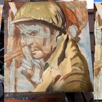 vic morrow - combat - oil portrait