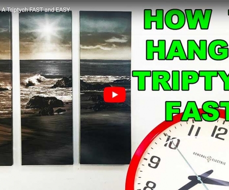 how to hang multiple paintings evenly